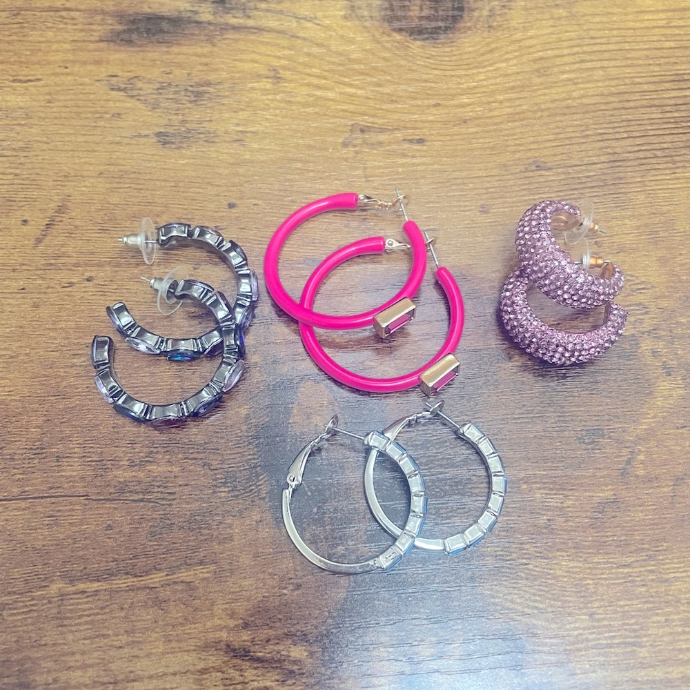 Jessica Simpson Hoop Earring Bundle